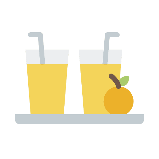 Orange juice welcome drink fruit straw icon Orange juice welcome drink fruit straw icon