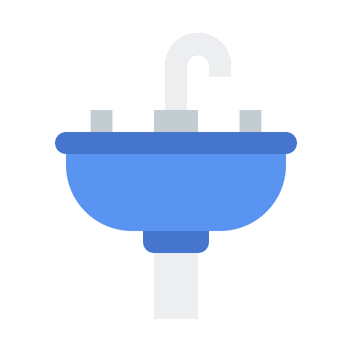 Sink restroom furniture and household tap icon Sink restroom furniture and household tap icon