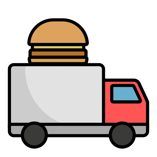 Delivery truck delivery truck food and restaurant shipment icon