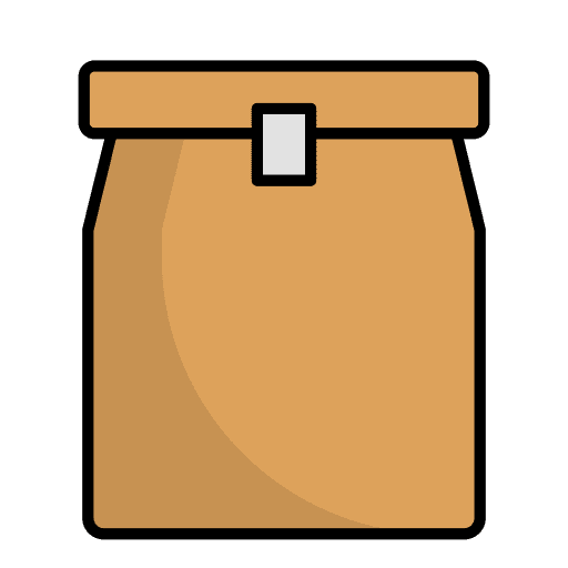 Food pack delivery take away food package icon
