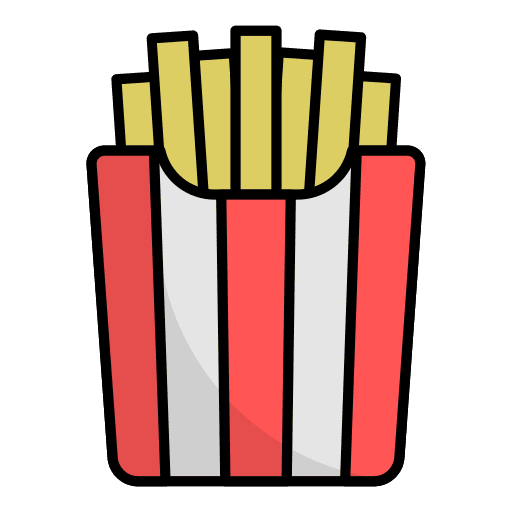 French fries fast food food and restaurant french fries icon
