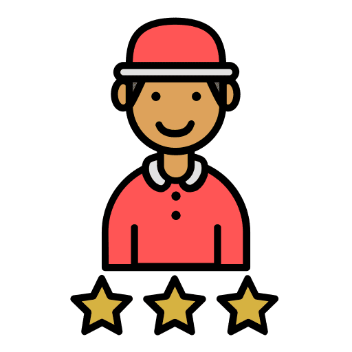 Rating delivery man avatar user icon Rating delivery man avatar user icon
