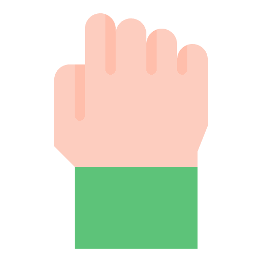 Closed fist hand empowerment closed fist icon