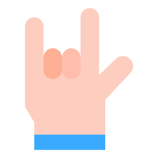 Heavy metal sign maloik hand gesture icon Heavy metal sign maloik hand gesture icon