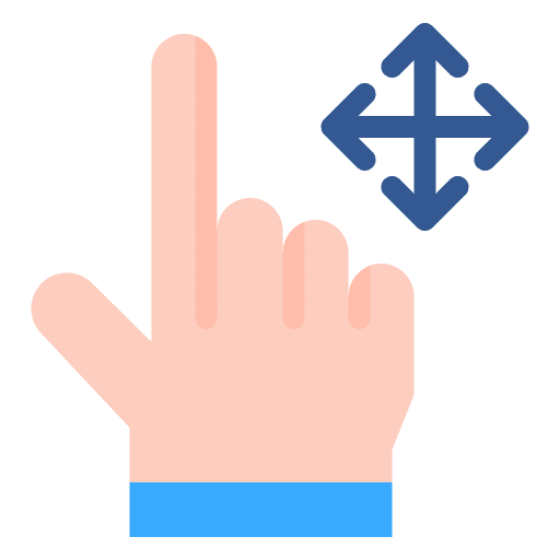 Move touch screen hand gesture move icon Move touch screen hand gesture move icon