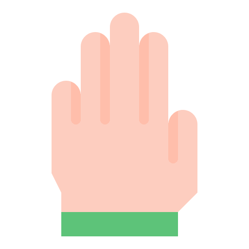 Stop sign hand gesture finger stop sign icon