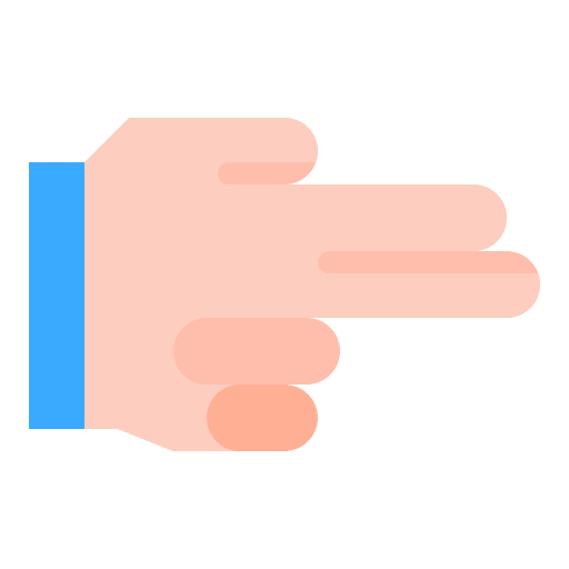 Shoot hand gesture pointing right icon Shoot hand gesture pointing right icon