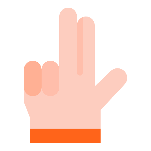 Three fingers hand hands and gestures sign icon Three fingers hand hands and gestures sign icon