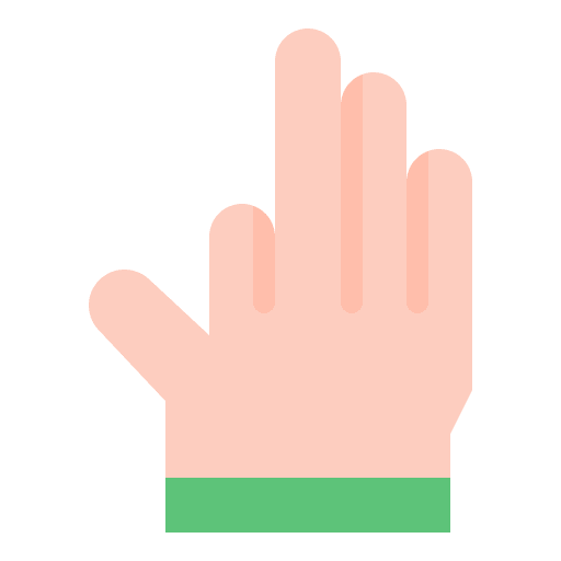 Three fingers hands and gestures sign symbol icon Three fingers hands and gestures sign symbol icon