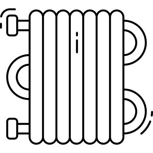 Central heating electronics heater heating icon