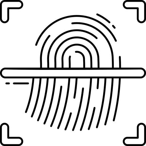Fingerprint scan technology security fingerprint scanning icon Fingerprint scan technology security fingerprint scanning icon