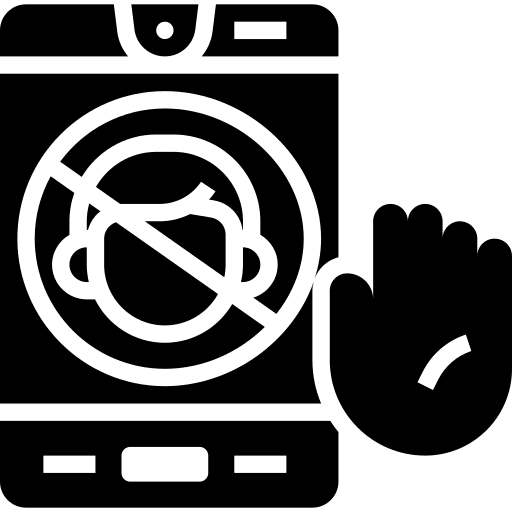 Blocking abuse blocking forbidden icon Blocking abuse blocking forbidden icon