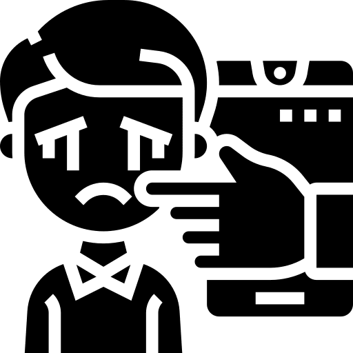 Victim boy miscellaneous communications icon Victim boy miscellaneous communications icon