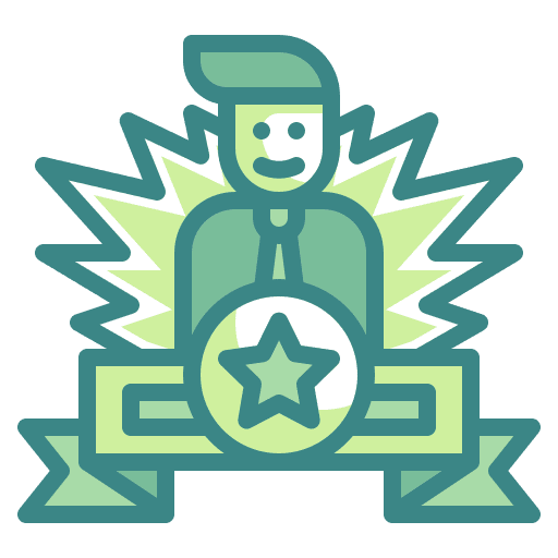 Outstanding award business and finance employee icon Outstanding award business and finance employee icon