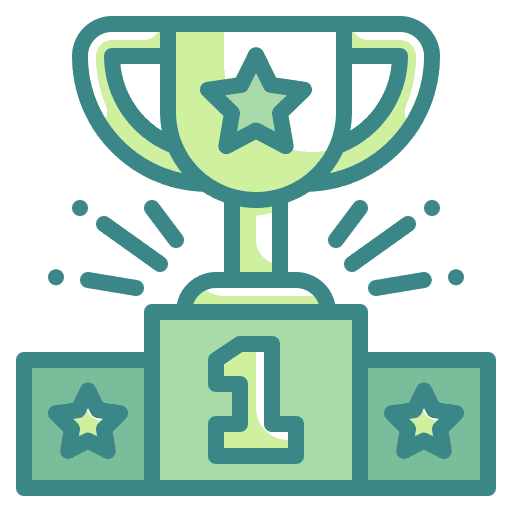 Trophy winner champion position icon