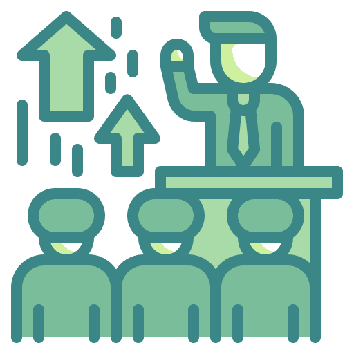 Encourage encourage business and finance boss icon Encourage encourage business and finance boss icon