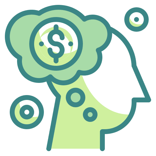 Finance thinking idea planner icon Finance thinking idea planner icon