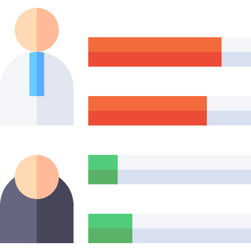 Capacity dismissal bar graph professions and jobs icon Capacity dismissal bar graph professions and jobs icon