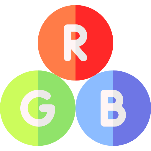 Rgb art and design color scheme graphic tools icon