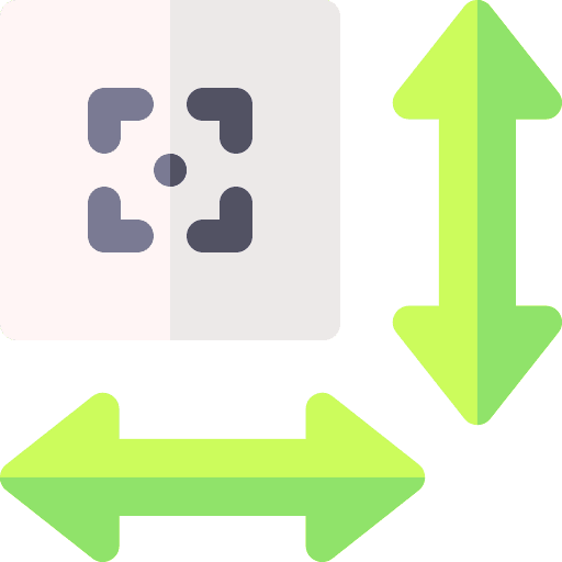 Dimension dimension arrows document icon Dimension dimension arrows document icon