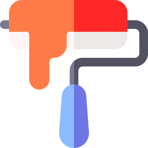 Paint roller paint roller improvement brush icon Paint roller paint roller improvement brush icon