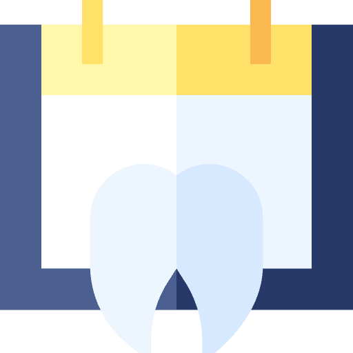 Dentist time and date tooth medical appointment icon Dentist time and date tooth medical appointment icon
