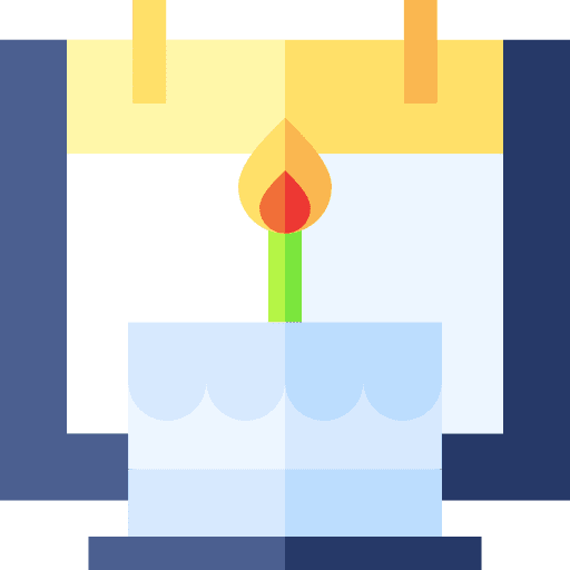Birthday schedule date calendar icon Birthday schedule date calendar icon