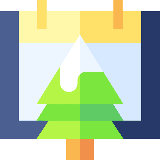 Winter time and date date tree icon Winter time and date date tree icon