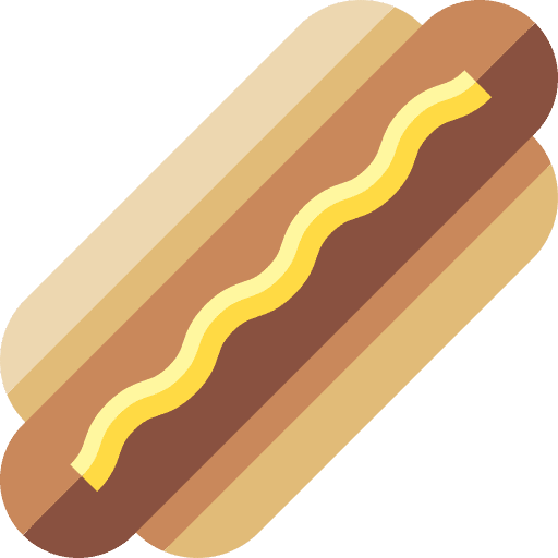 Hot dog mustard junk food sausage icon Hot dog mustard junk food sausage icon