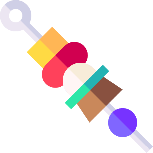 Skewer food meat skewer icon Skewer food meat skewer icon