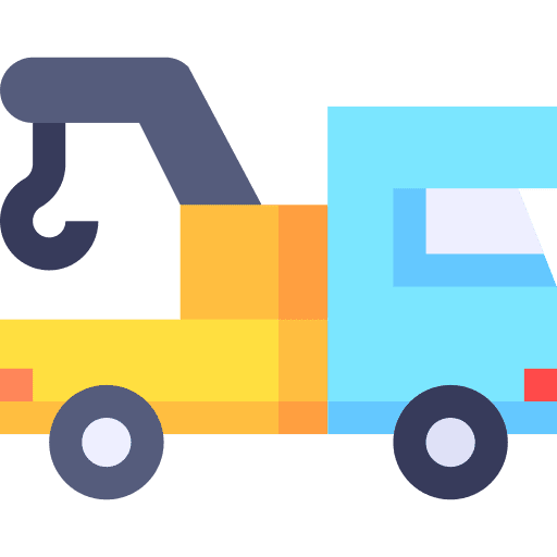 Crane truck vehicle transport tow truck icon Crane truck vehicle transport tow truck icon