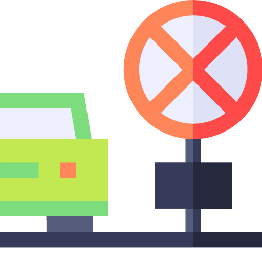 Prohibition traffic no parking no car icon Prohibition traffic no parking no car icon