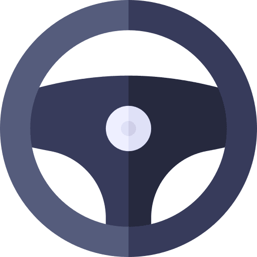 Steering wheel pickup car transport transportation icon