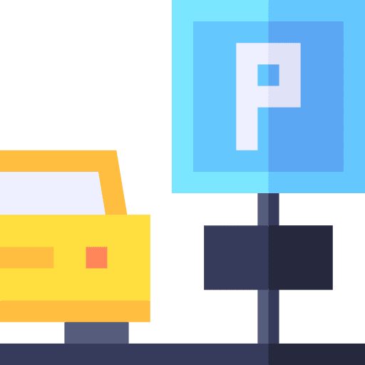 Parking holidays car signaling icon Parking holidays car signaling icon