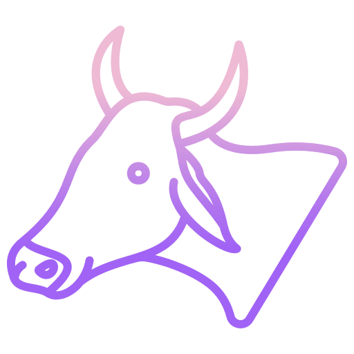 Cow wild life cow head cow icon