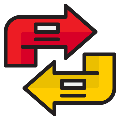 Arrows couple left arrows couple right icon Arrows couple left arrows couple right icon