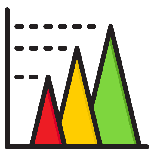Bar graph business and finance infographic arrows icon Bar graph business and finance infographic arrows icon
