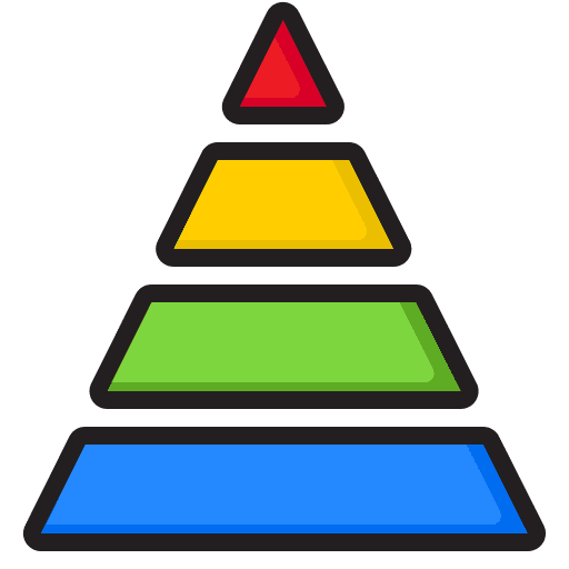 Piramid chart diagram arrows icon Piramid chart diagram arrows icon