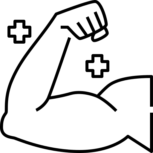 Muscle muscle flex exercising robust icon