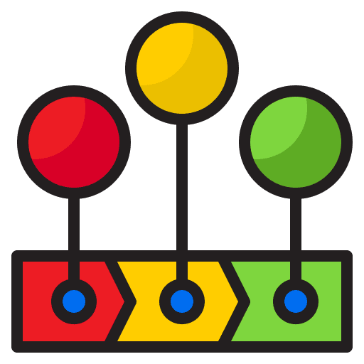 Timeline arrows element diagram icon Timeline arrows element diagram icon