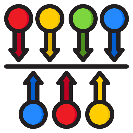 Timeline chart arrows point icon Timeline chart arrows point icon