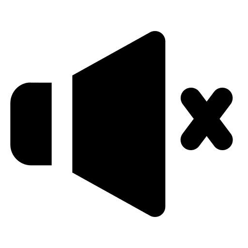 Silent audio speaker sound off icon
