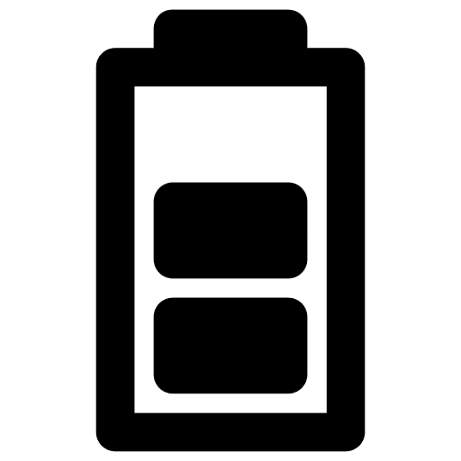 Medium charge ui battery status half battery icon Medium charge ui battery status half battery icon