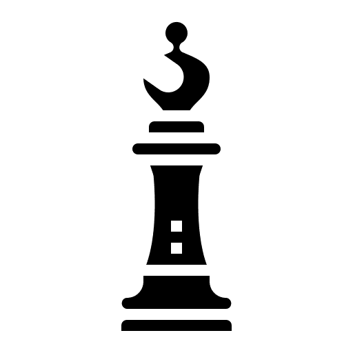 Bishop chess piece strategy game icon