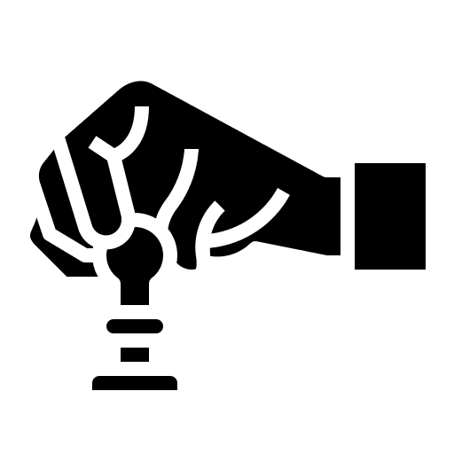 Chess hand strategy playing icon