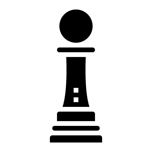 Pawn game chess strategy icon