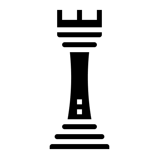 Rook gaming chess piece game icon