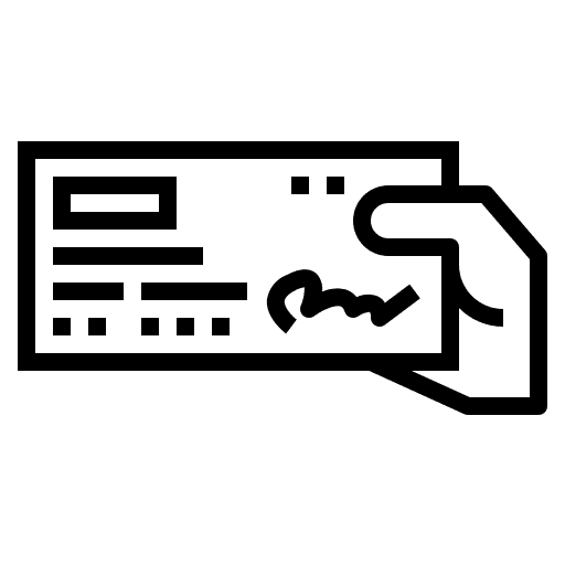 Check bank check donation charity icon