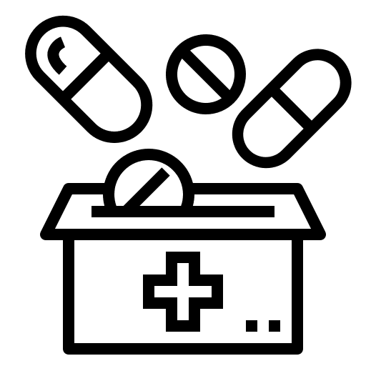 Medicine pharmacy healthcare and medical pills icon