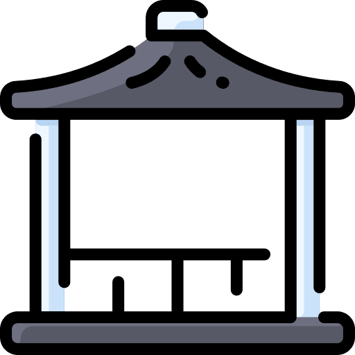Gazebo architecture garden viewpoint icon